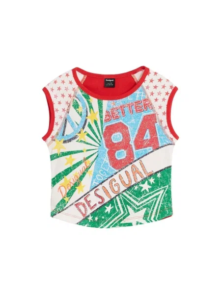 Τοπ Desigual λευκό