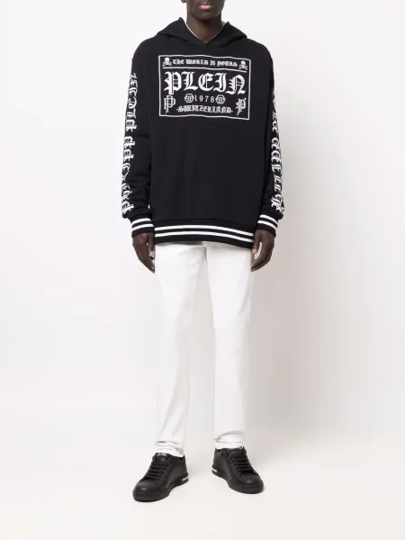 Пуловер Philipp Plein с принт черно