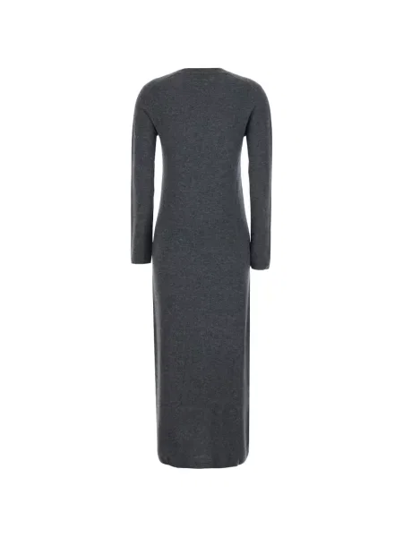 Lung rochie midi Semicouture tricotate gri