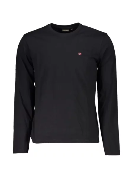 Lung tricou Napapijri cu autograf negru