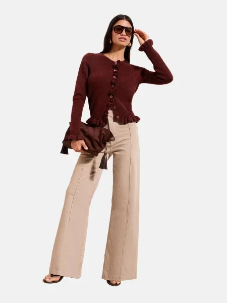 Friends Like These Geacă tricotată burgundy roșu