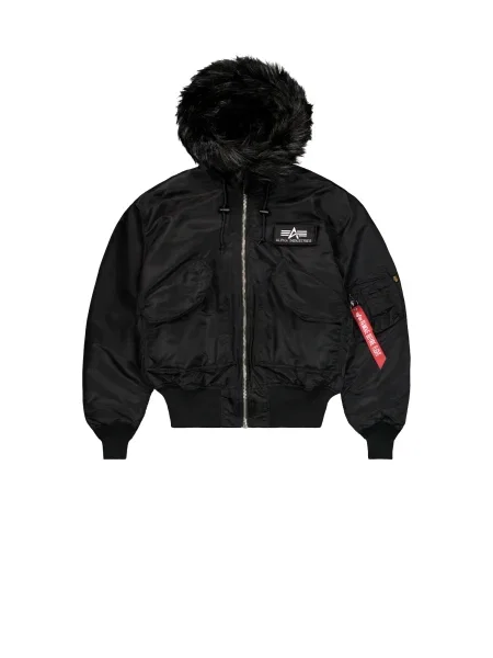 ALPHA INDUSTRIES Geacă de iarnă negru alb