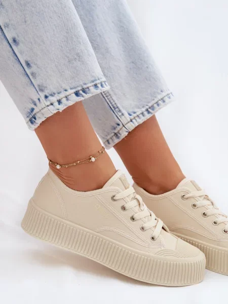 Teniși Big Star Shoes cu platformă albastru