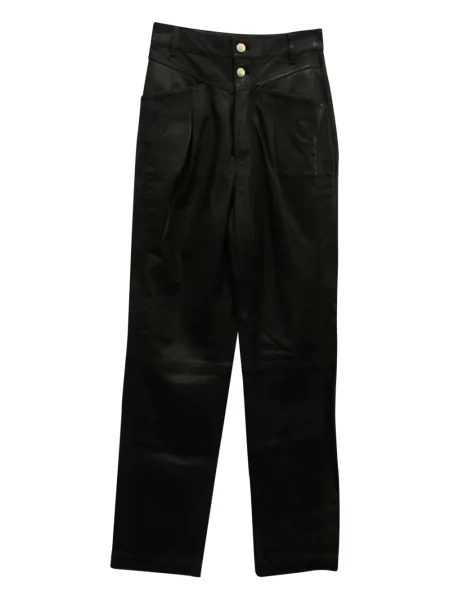 Pantaloni Iro din piele plisate negru