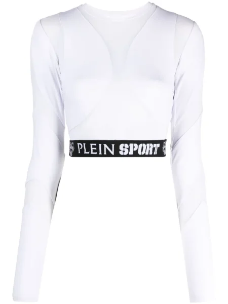 Top Plein Sport cu imagine stretch alb