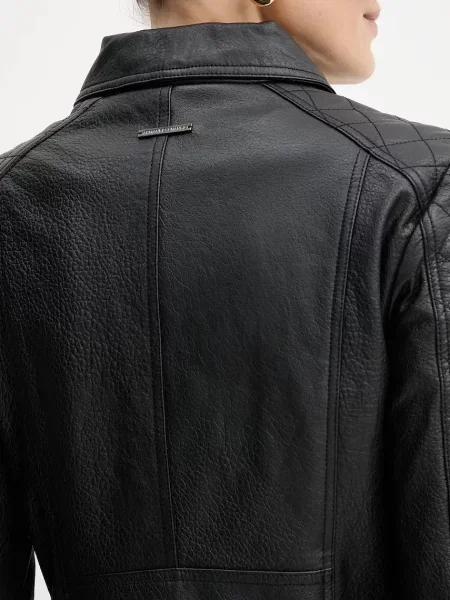 Armani Exchange kurtka skórzana przejściowa czarny