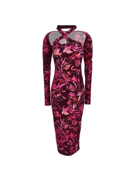 Sukienka jeansowa Versace Jeans Couture fioletowa