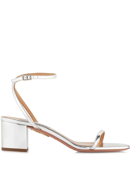 Sandale Aquazzura din piele argintiu