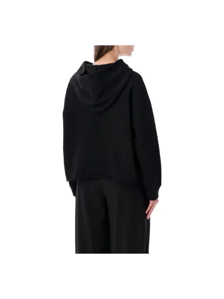 Bluza z kapturem Mm6 Maison Margiela z kapturem czarna
