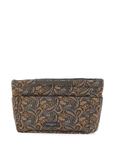Clutch Gianni Chiarini με σχέδιο paisley μπλε