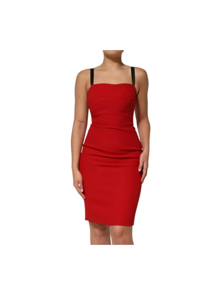 Osłona sukienka ołówkowa Dolce And Gabbana czerwona