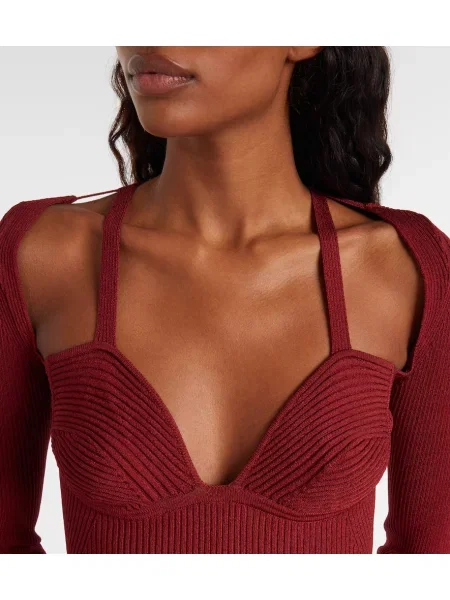 Rochie Nensi Dojaka tricotate bordo