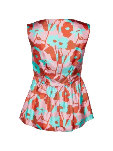 Top Roksanda cu model floral cu imagine roz