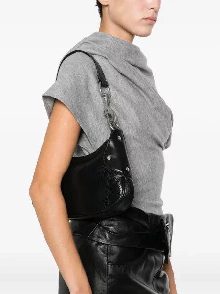 Geanta de piele Mulberry din piele negru