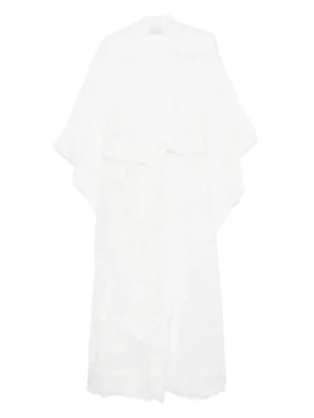 Дълго халат Carine Gilson от тюл бяло