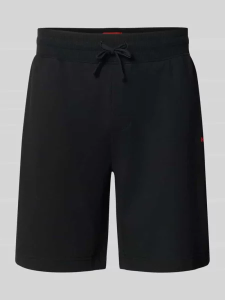 Szorty dresowe o kroju regular fit z mieszanki bawełny model NOAH' Hugo czarne