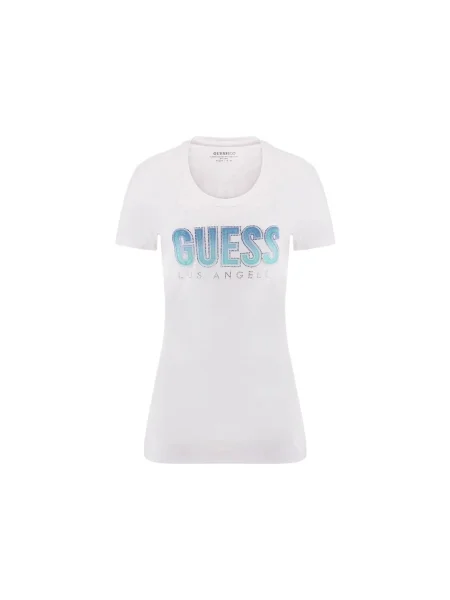 GUESS Tricou | alb