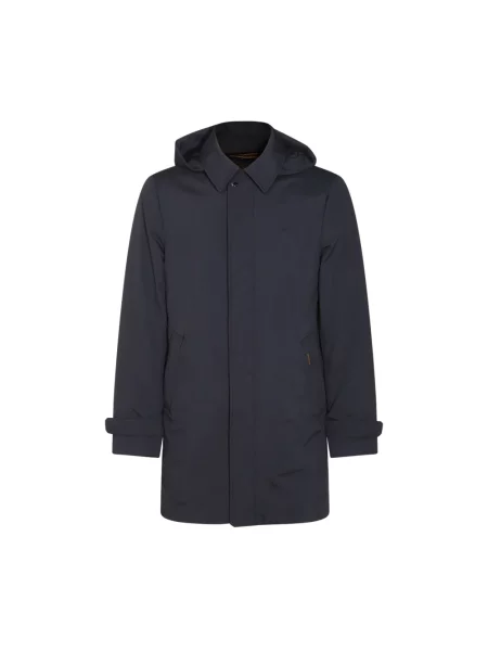 Moorer Parka Puchowa Vido Z Odpinanym Kapturem blau niebieska