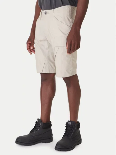 G-Star Raw Σορτς υφασμάτινο 3D Cargo Εκρού