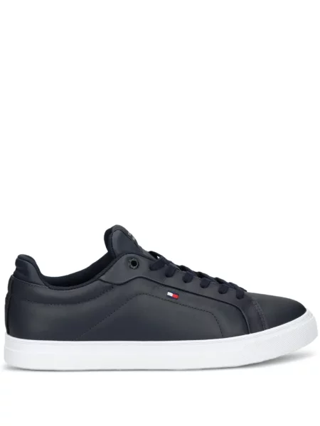 Sneakerși Tommy Hilfiger cu șireturi din dantelă albastru