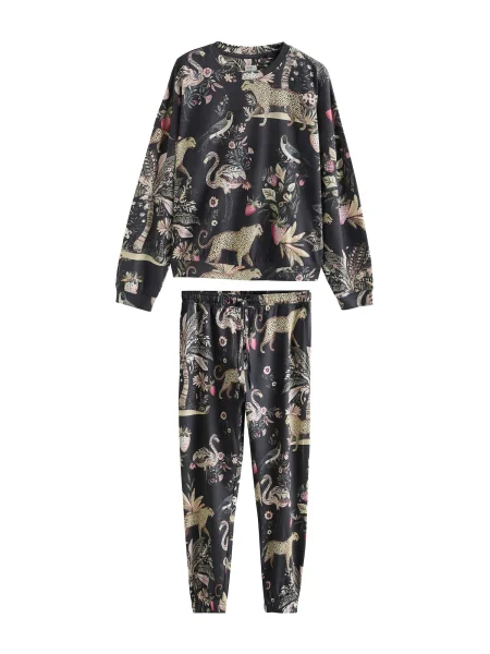 Next Pijama șamoa / metalic / verde / roz deschis gri