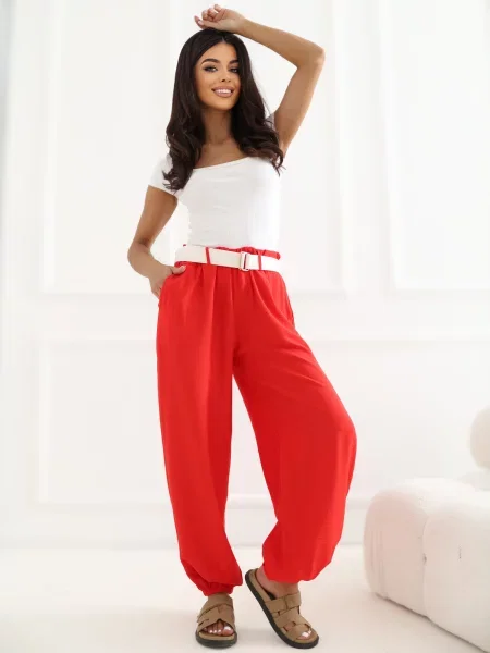Pantaloni Rue Paris alb