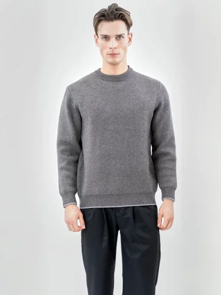 TEESHOPPEN Pulover Crewneck gri