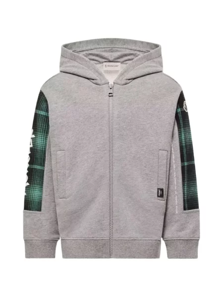 Bluza z kapturem dziecięca Moncler Enfant szara