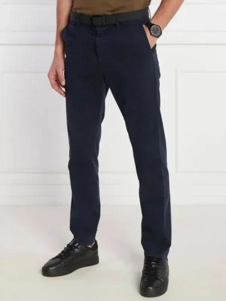 BOSS ORANGE Chino nadrág | Tapered fit kék