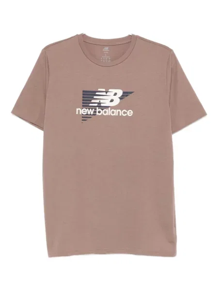 Semišový sportovní top New Balance s výšivkou s kapucí černý