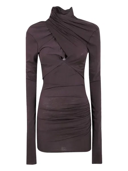 Bluzka Entire Studios drapowana brązowa