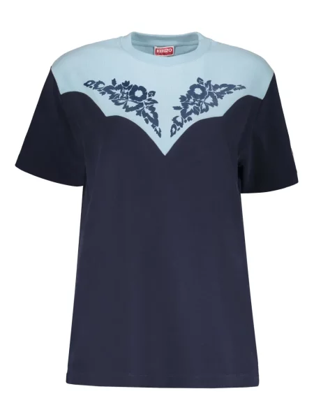 Tricou Kenzo cu model floral cowboy albastru