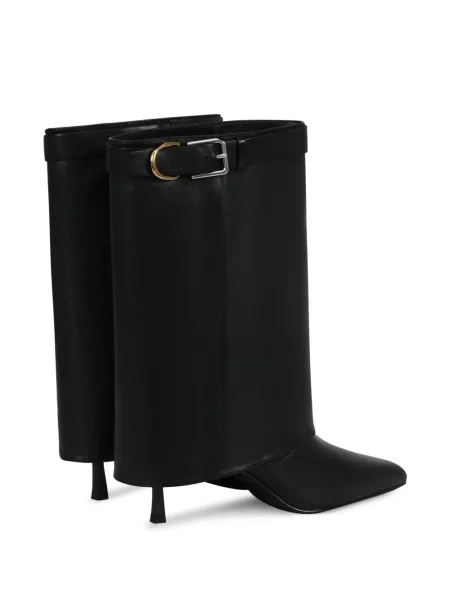 Botine Potamy din piele cu cataramă negru