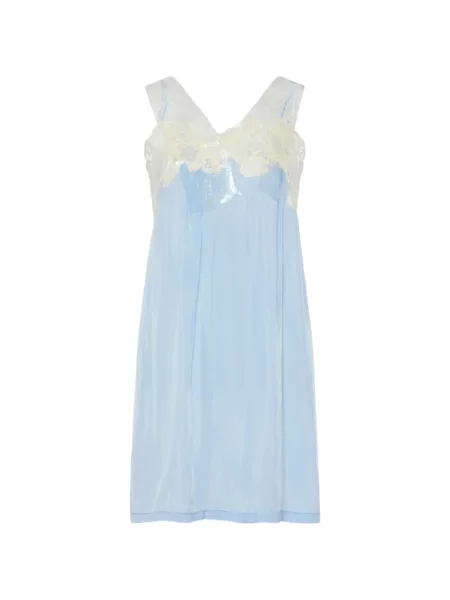 Sukienka mini Maison Margiela koronkowa niebieska