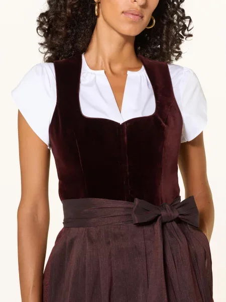 Heimatglück Tracht Sukienka Bawarska Hackerl rot