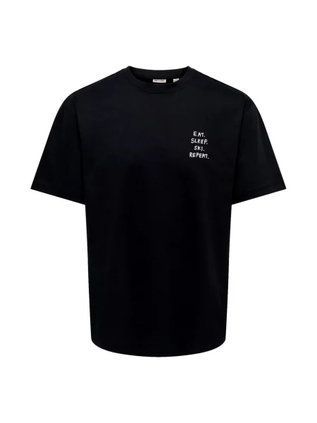 Only & Sons Tricou ONSFred negru alb