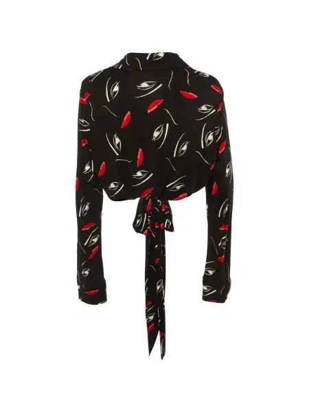 Top Dvf Diane Von Furstenberg cu imagine plic negru