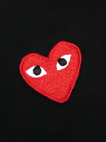 Hanorac Comme Des Garcons Play cu motiv cu inimi negru