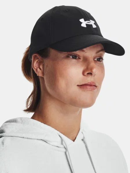 Under Armour Blitzing Adj Black/White dámska baseballová čiapka čierna