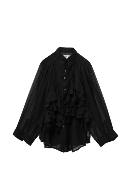Cămașă Comme Des Garçons cu volane negru