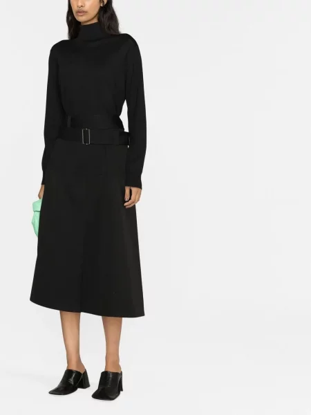 Vilnonis megztinis Jil Sander juoda