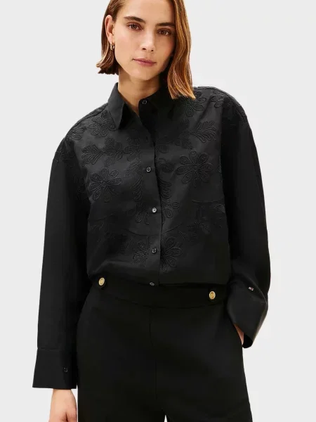 Вишита блуза Tommy Hilfiger чорна