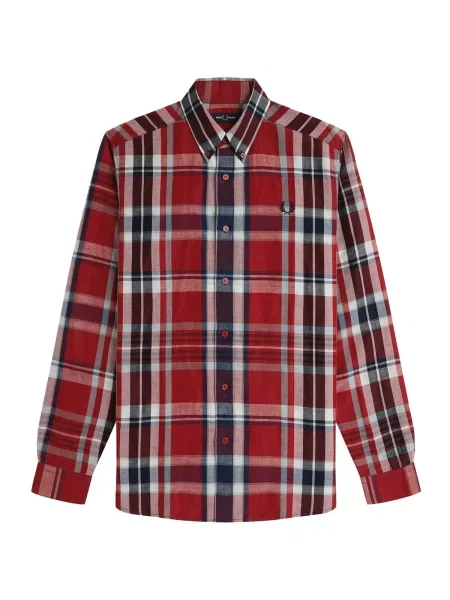 Cămașă Fred Perry în carouri roșu