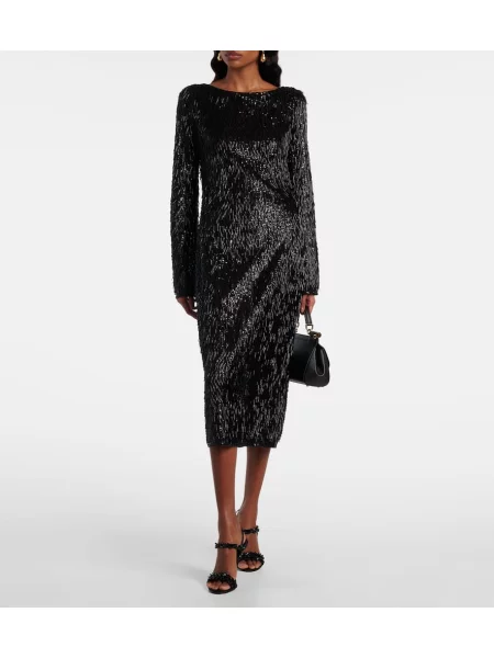Rochie midi Dolce&gabbana până la genunchi de costum negru