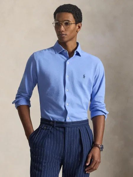 Cămașă Polo Ralph Lauren business albastru