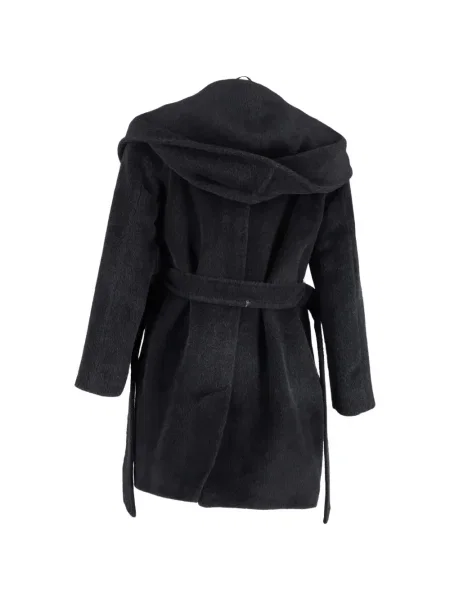 Palton Max Mara cu glugă negru