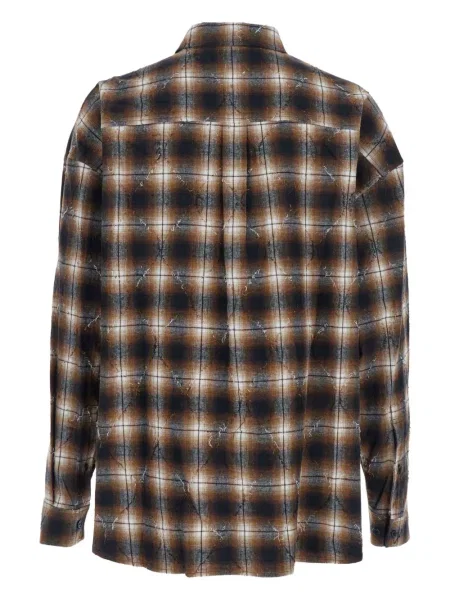 Kostkovaná košile Juun.j hnědá