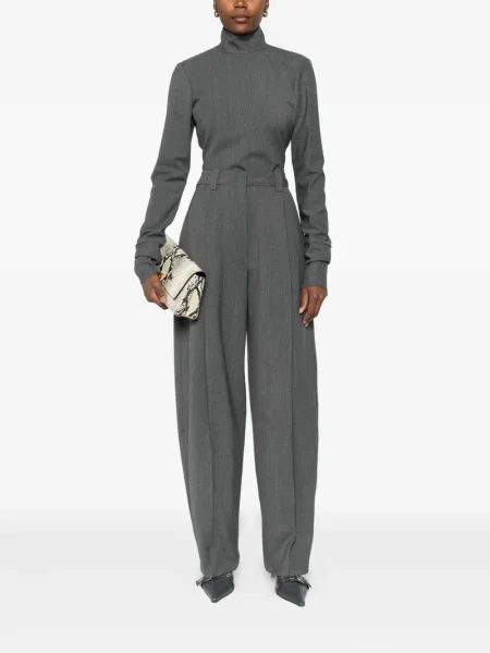 Pantaloni Thelatest plisate gri