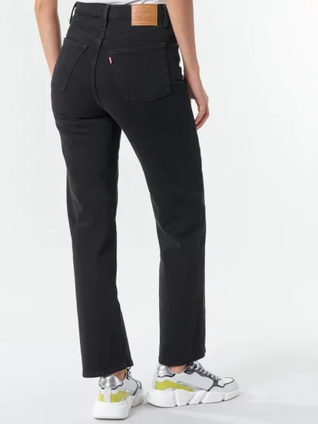 LEVI'S ® Džíny Ribcage Straight Ankle džínovina černá