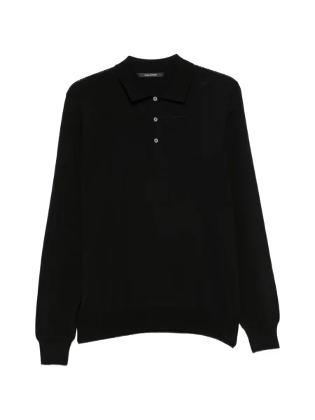 Lung tricou polo Tagliatore negru